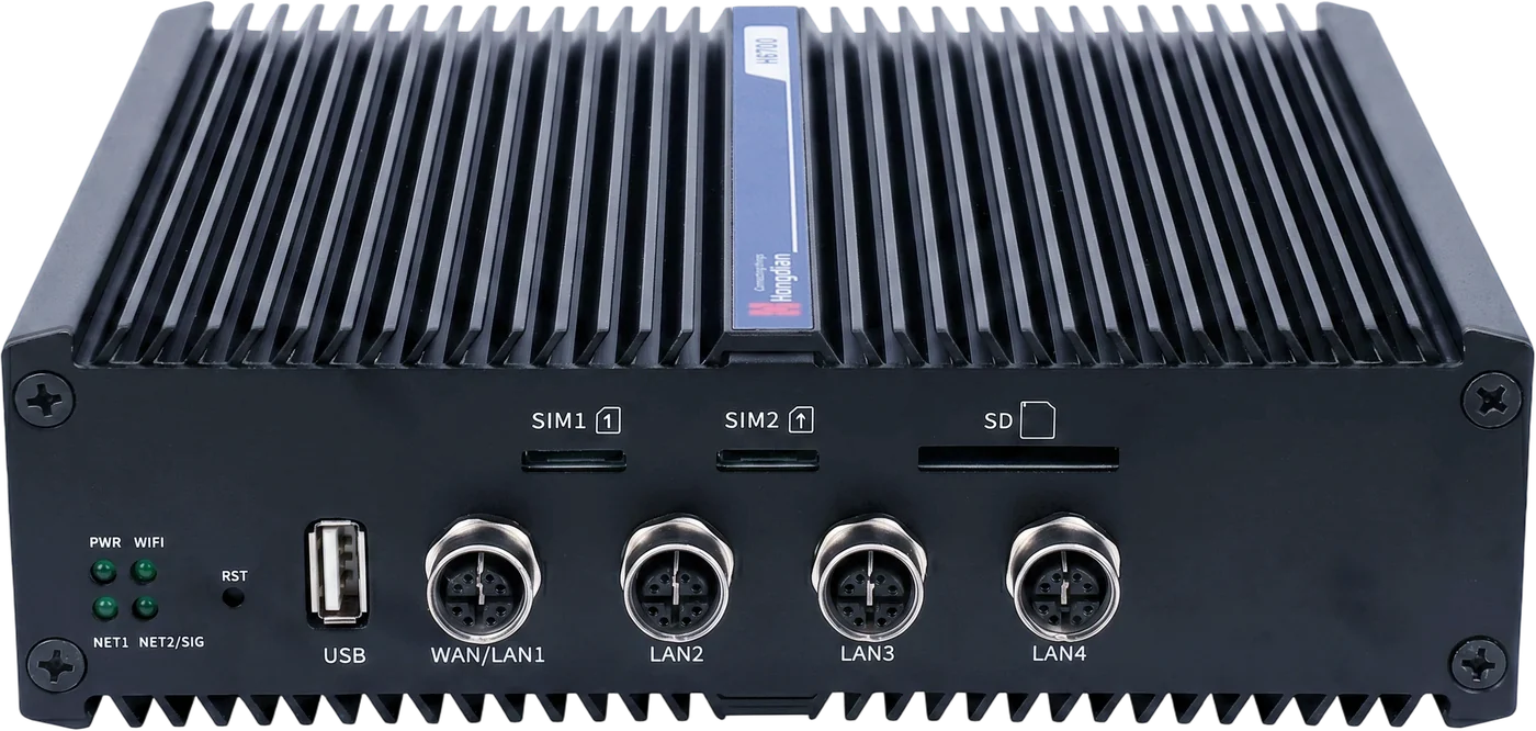 Hongdian H6700 5G-Fahrzeug-Gateway mit Gigabit-M12-Ethernet