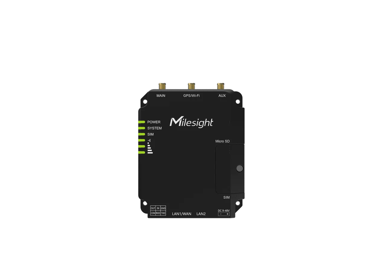 Milesight UR32 compact industrial 4G router front view